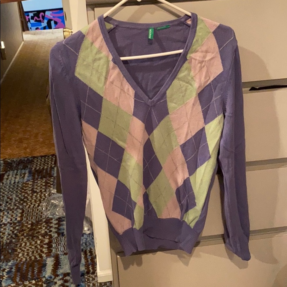 SOLD Argyle sweater
